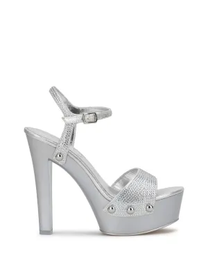 Calenta Studded Platform In Silver