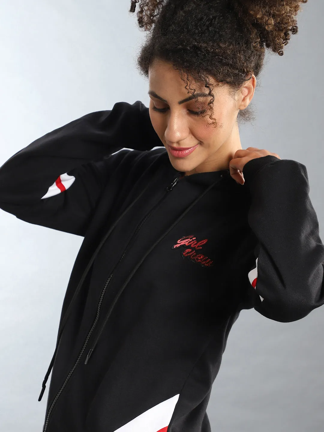 Campus Sutra Women Self Design Stylish Casual Sweatshirts