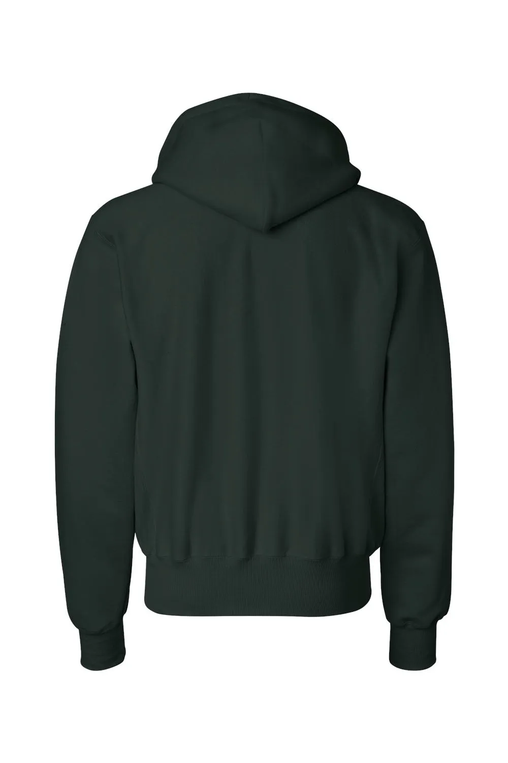 Champion Mens Shrink Resistant Hooded Sweatshirt Hoodie w/ Pouch Pocket - Dark Green