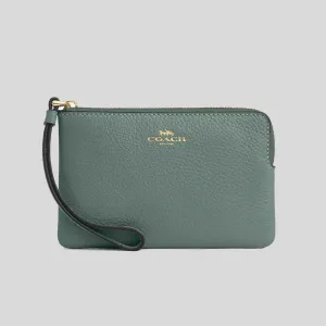 Coach Bags COACH Corner Zip Wristlet Sage CP483