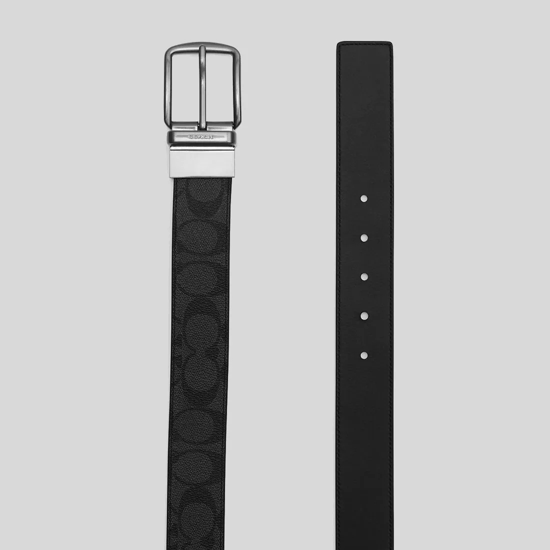 Coach Bags COACH Harness Buckle Cut To Size Reversible Belt, 38 Mm Charcoal/Black CQ022