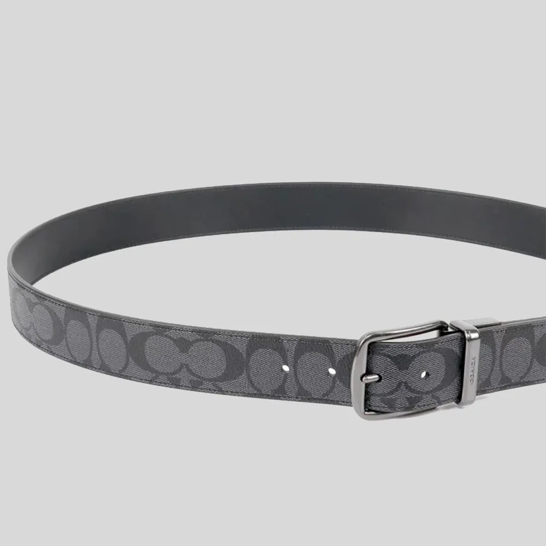 Coach Bags COACH Harness Buckle Cut To Size Reversible Belt, 38 Mm Charcoal/Black CQ022