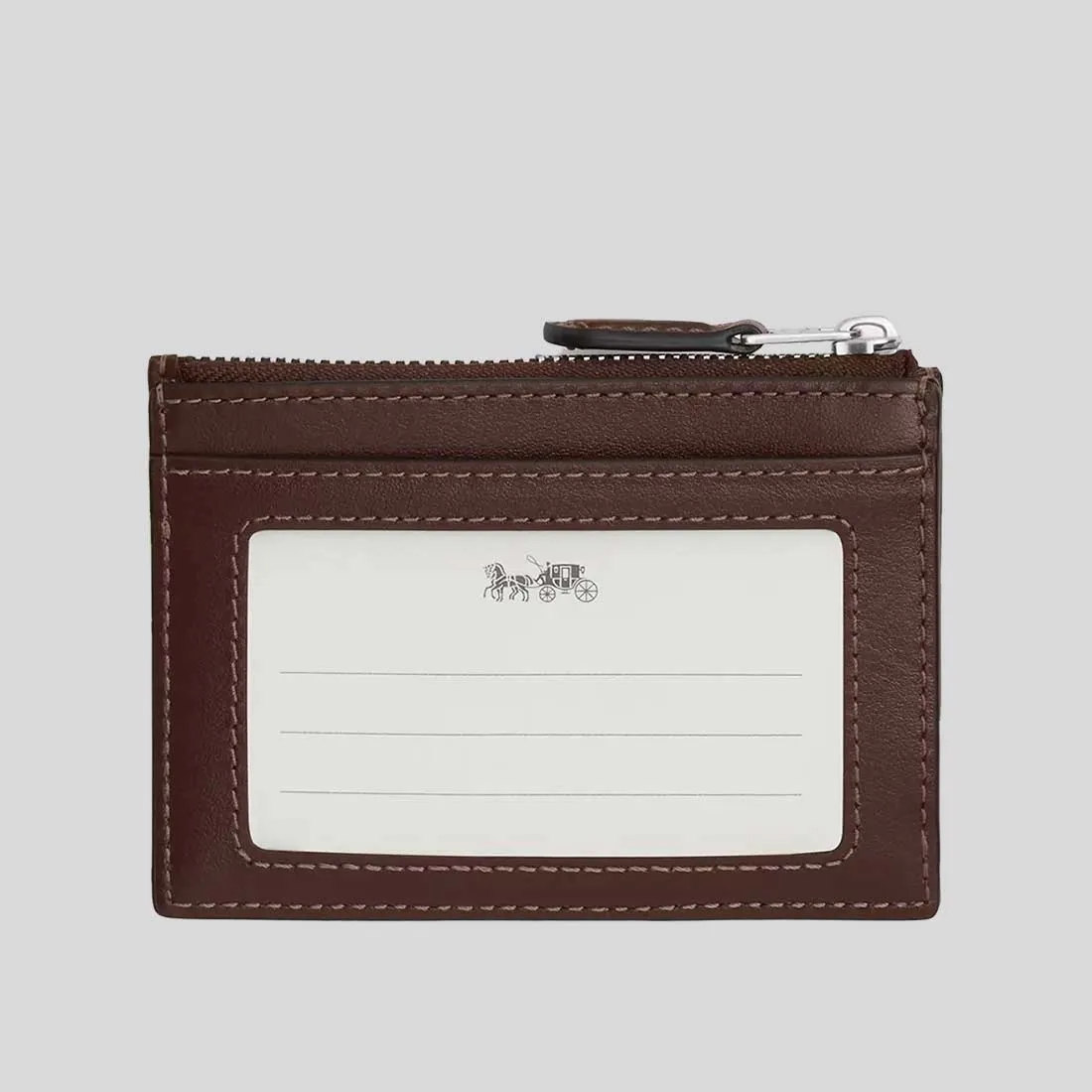 Coach Bags COACH Mini Id Skinny In Signature Jacquard Oak/Maple CU988