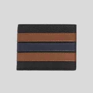 Coach Bags COACH Slim Billfold Wallet With Varsity Stripe Black Saddle 3003