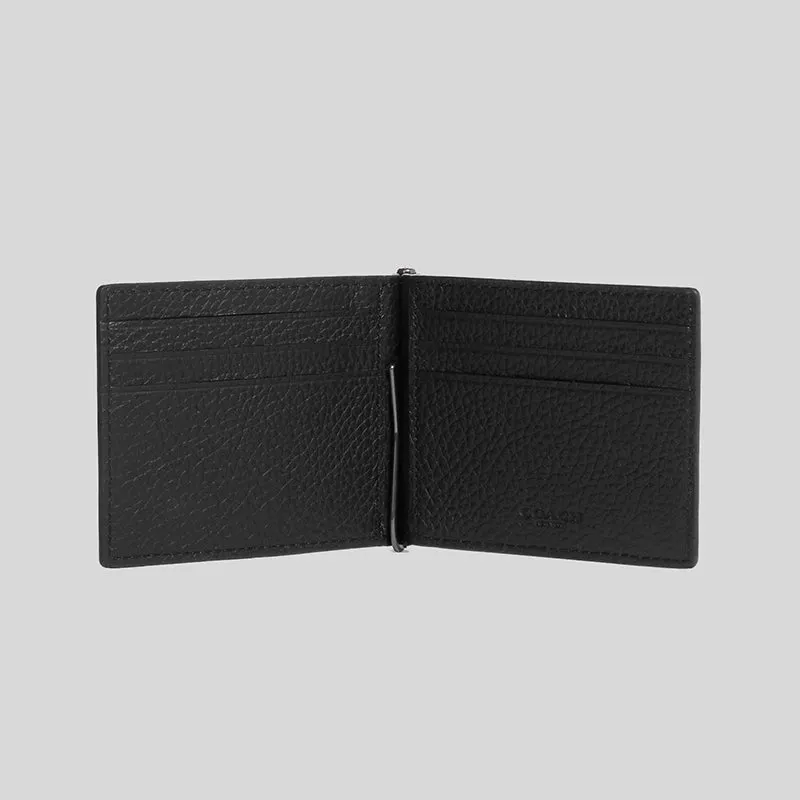 Coach Bags COACH Slim Money Clip Billfold Wallet Black CH090