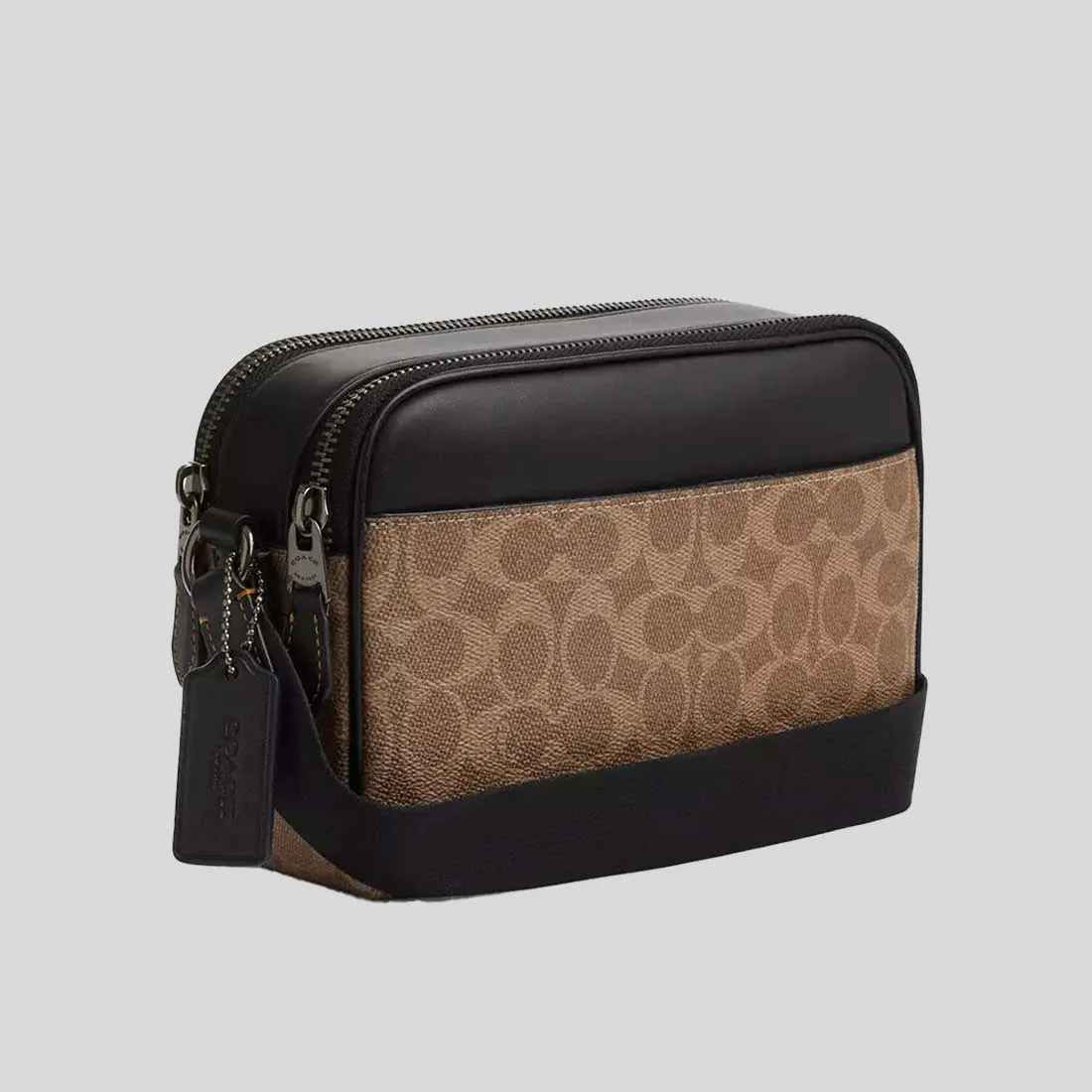 Coach Crossbody Bag COACH Graham Crossbody Bag In Signature Canvas Tan/Black CV921