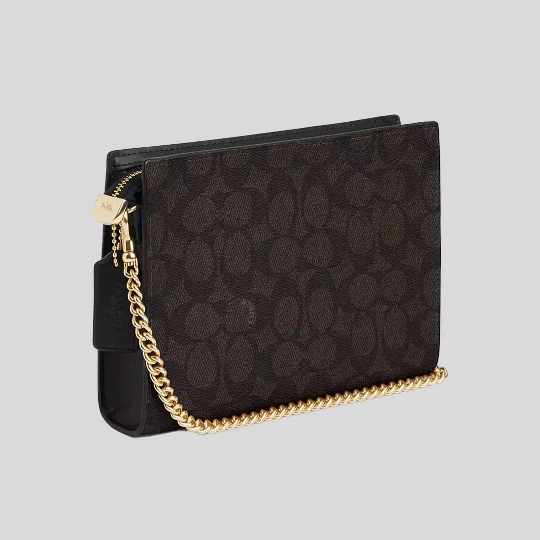 Coach Crossbody Bag COACH Slim Crossbody Bag In Signature Canvas Walnut/Black CW204