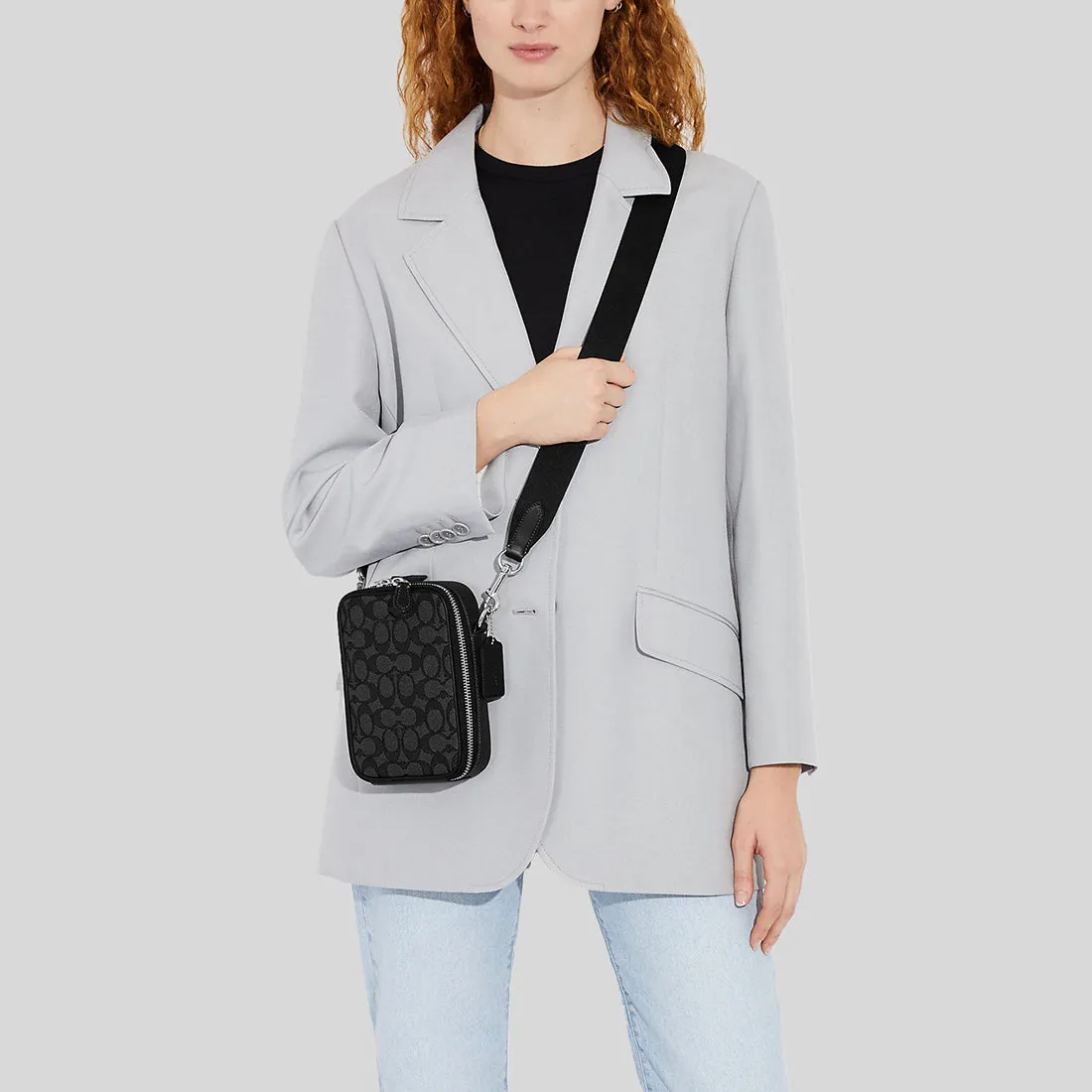 Coach Crossbody Bag COACH Stanton Crossbody In Signature Jacquard Black CH097