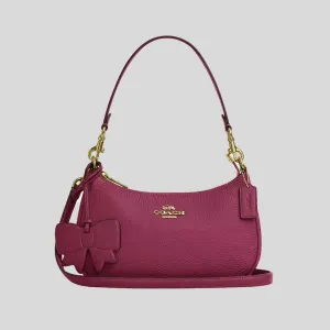 Coach Crossbody Bag COACH Teri Shoulder Bag With Bow Charm Pink CY654