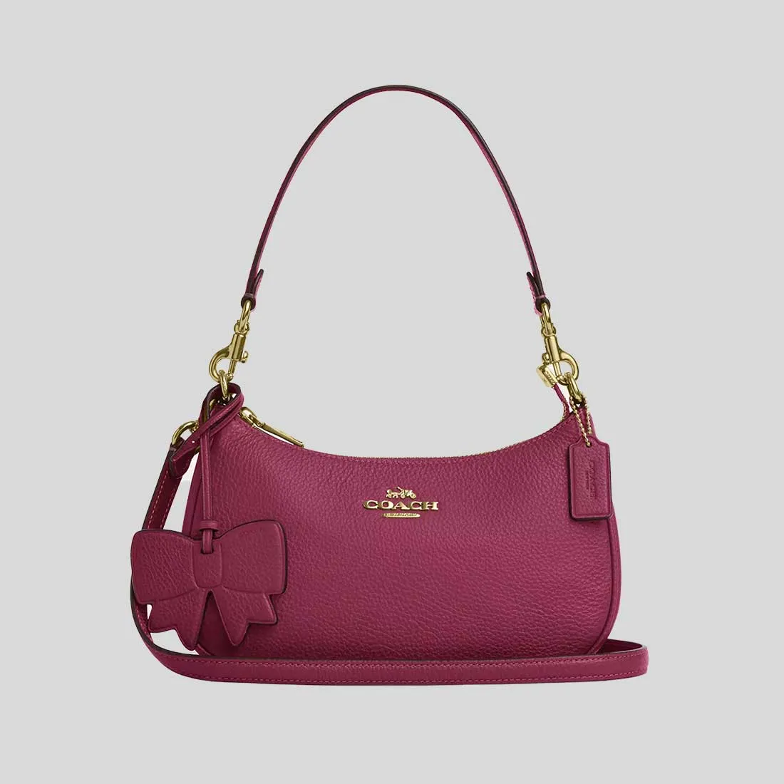Coach Crossbody Bag COACH Teri Shoulder Bag With Bow Charm Pink CY654