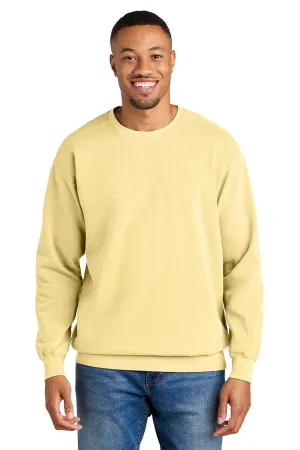 Comfort Colors Mens Crewneck Sweatshirt - Butter Yellow