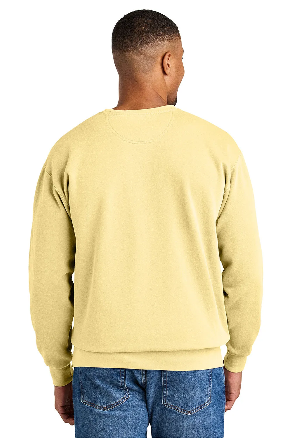 Comfort Colors Mens Crewneck Sweatshirt - Butter Yellow
