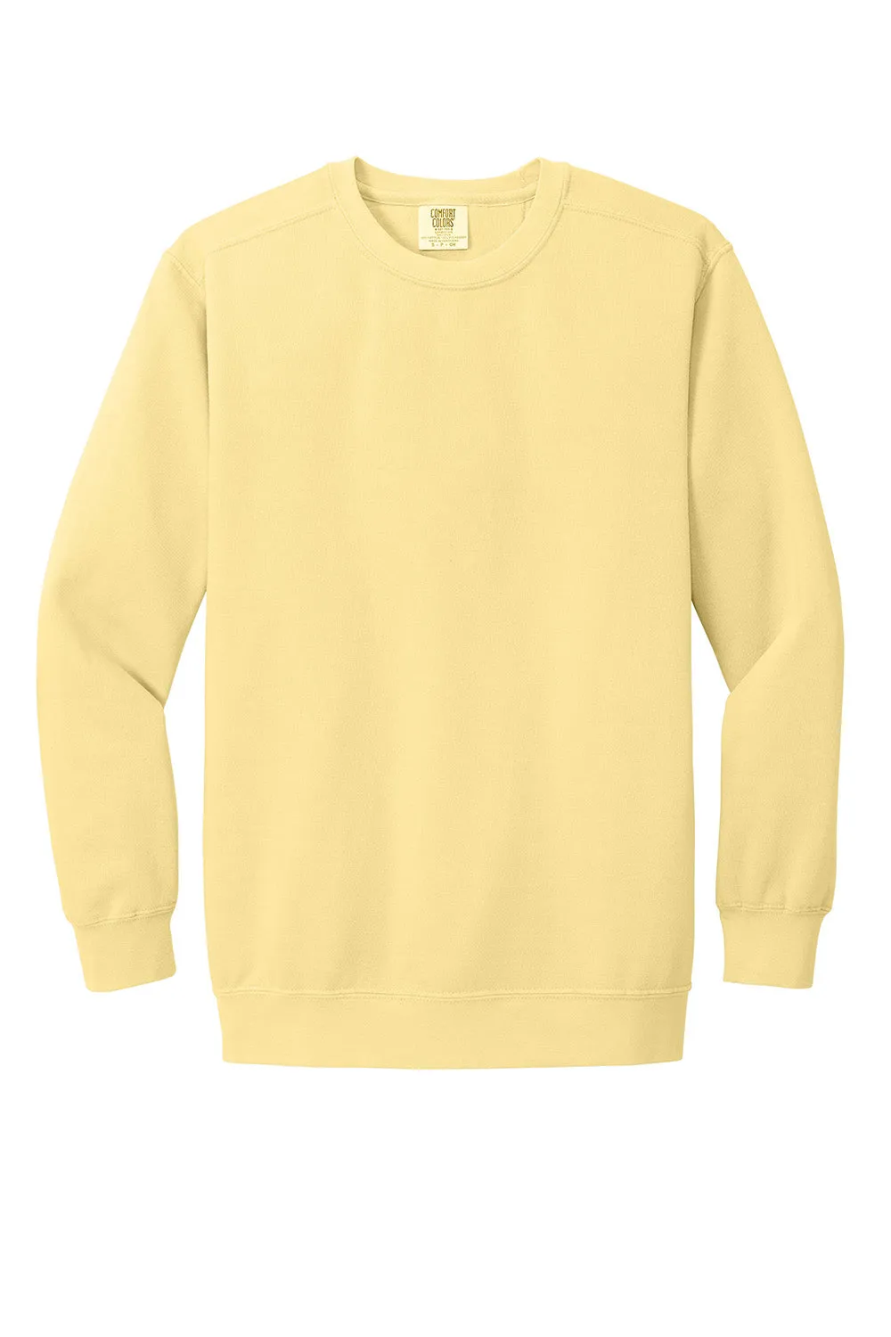 Comfort Colors Mens Crewneck Sweatshirt - Butter Yellow