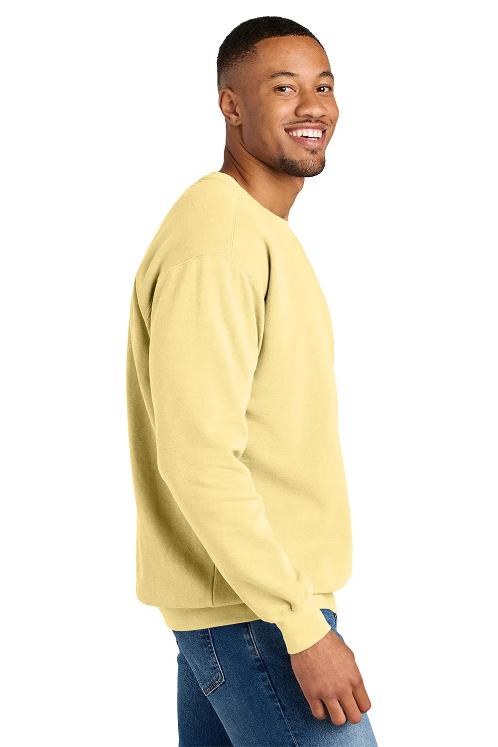Comfort Colors Mens Crewneck Sweatshirt - Butter Yellow