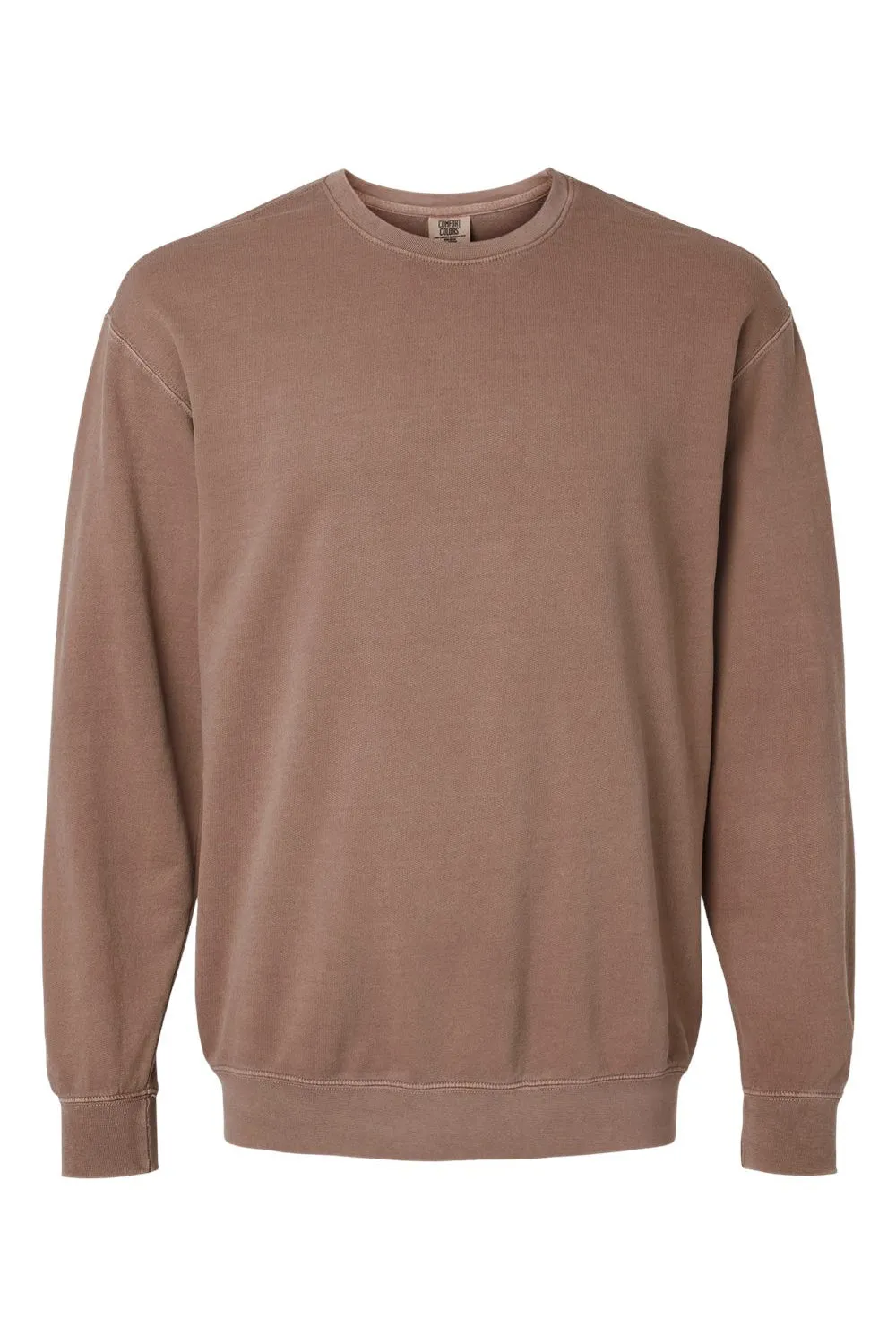 Comfort Colors Mens Garment Dyed Fleece Crewneck Sweatshirt - Espresso Brown