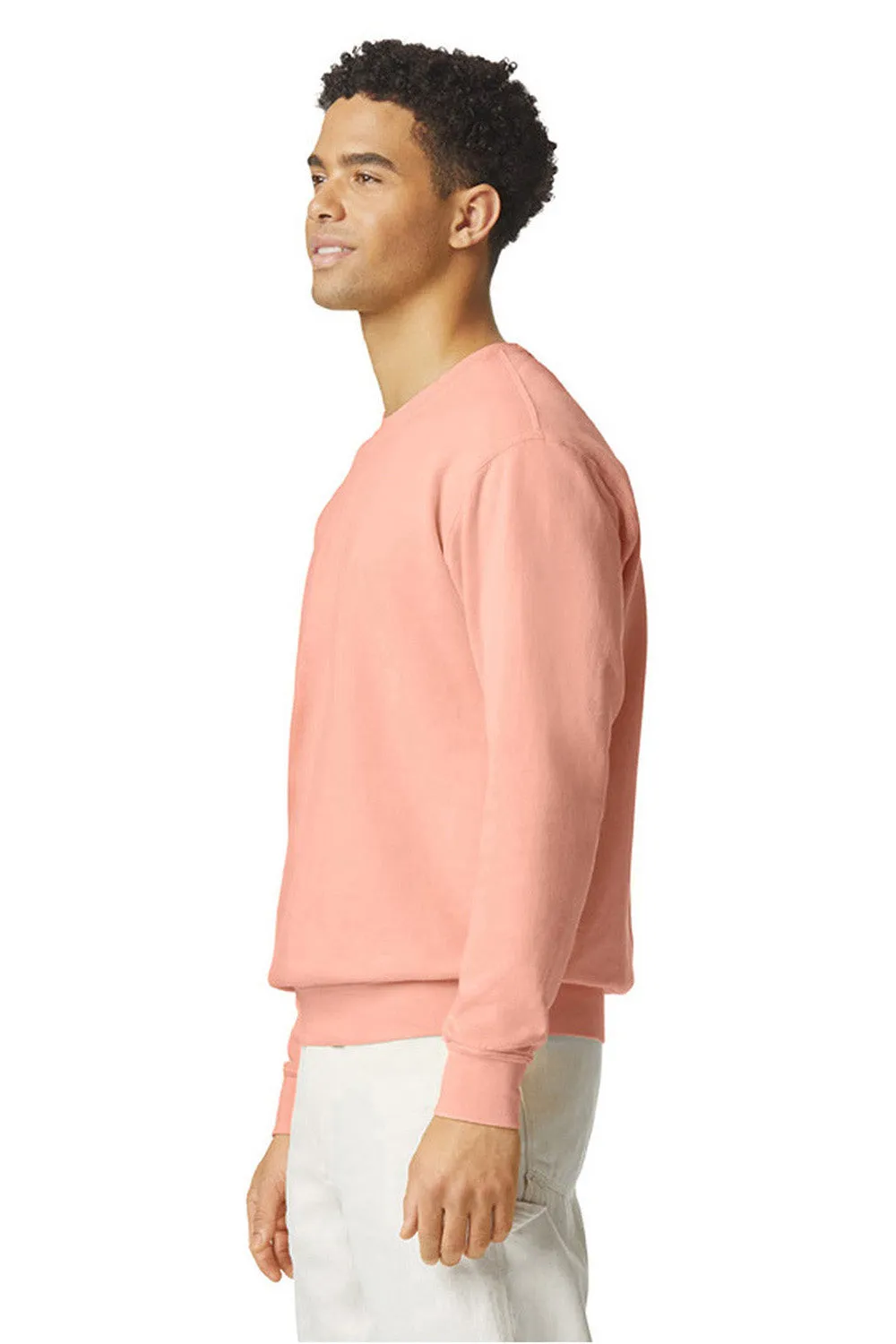 Comfort Colors Mens Garment Dyed Fleece Crewneck Sweatshirt - Peachy
