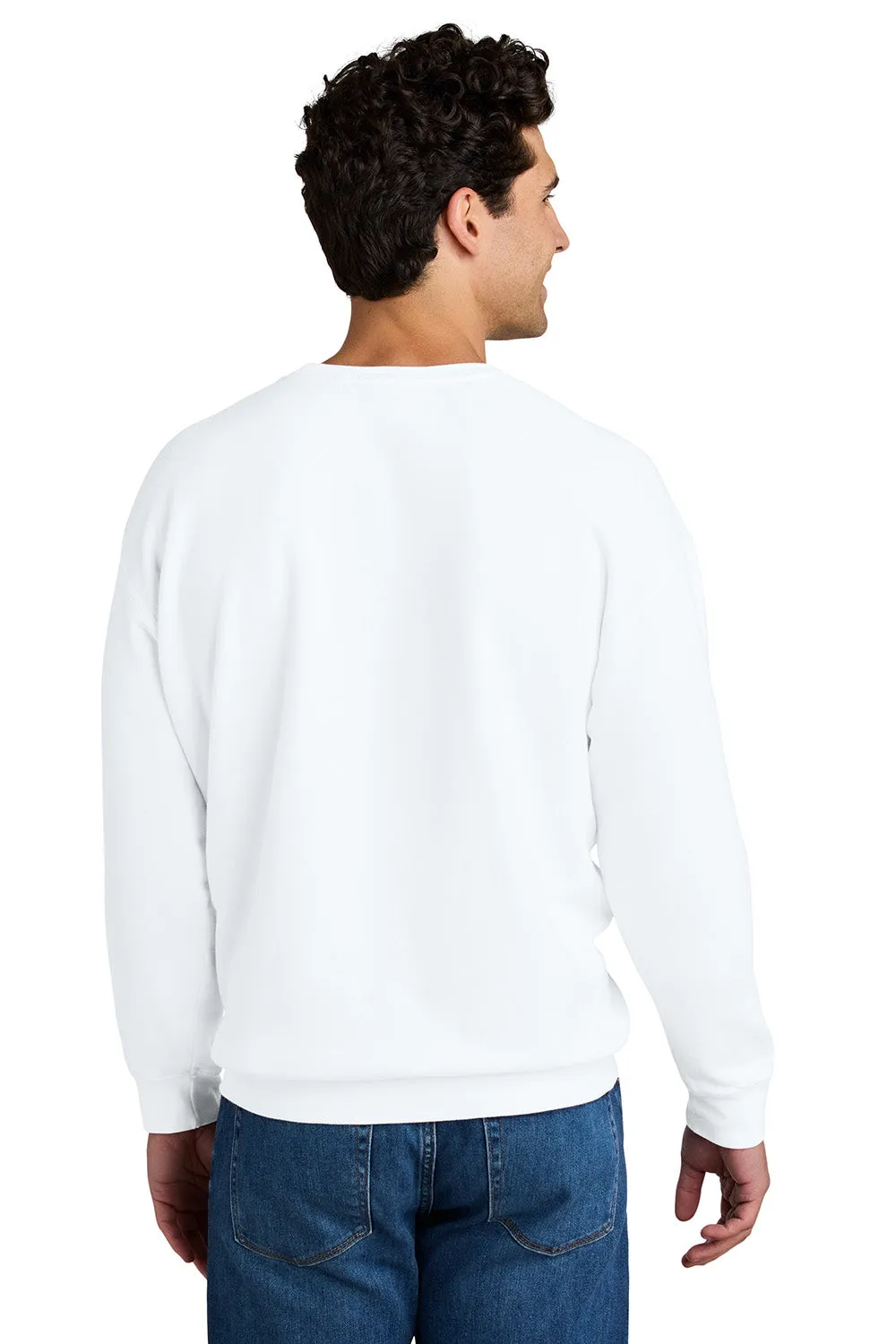 Comfort Colors Mens Garment Dyed Fleece Crewneck Sweatshirt - White