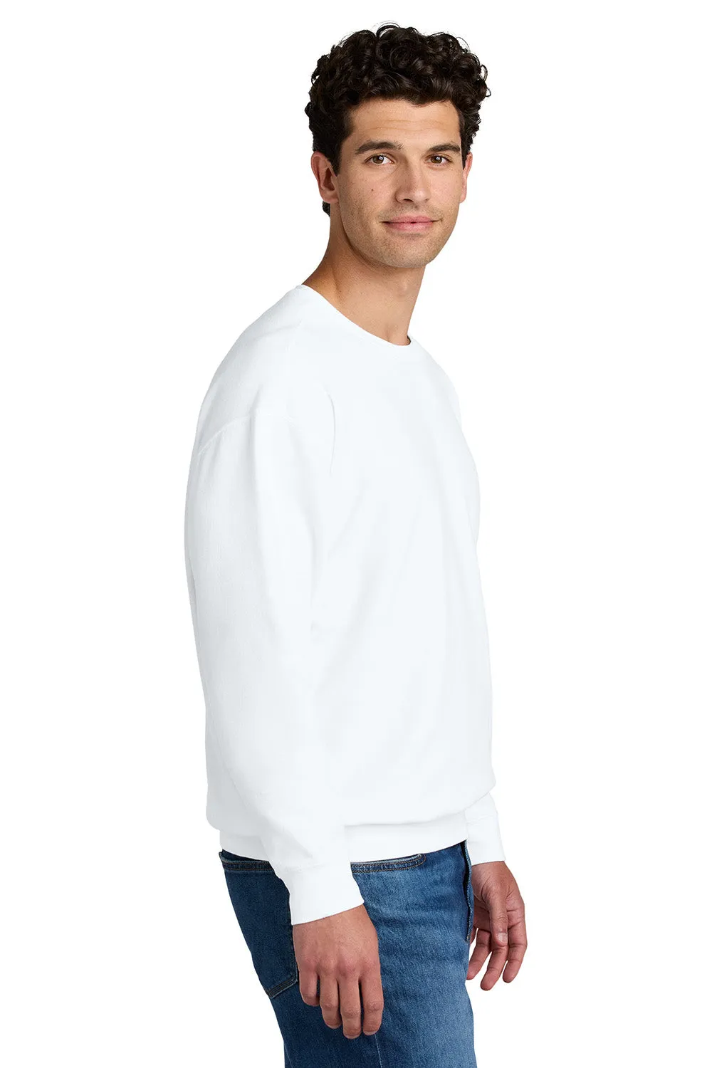 Comfort Colors Mens Garment Dyed Fleece Crewneck Sweatshirt - White