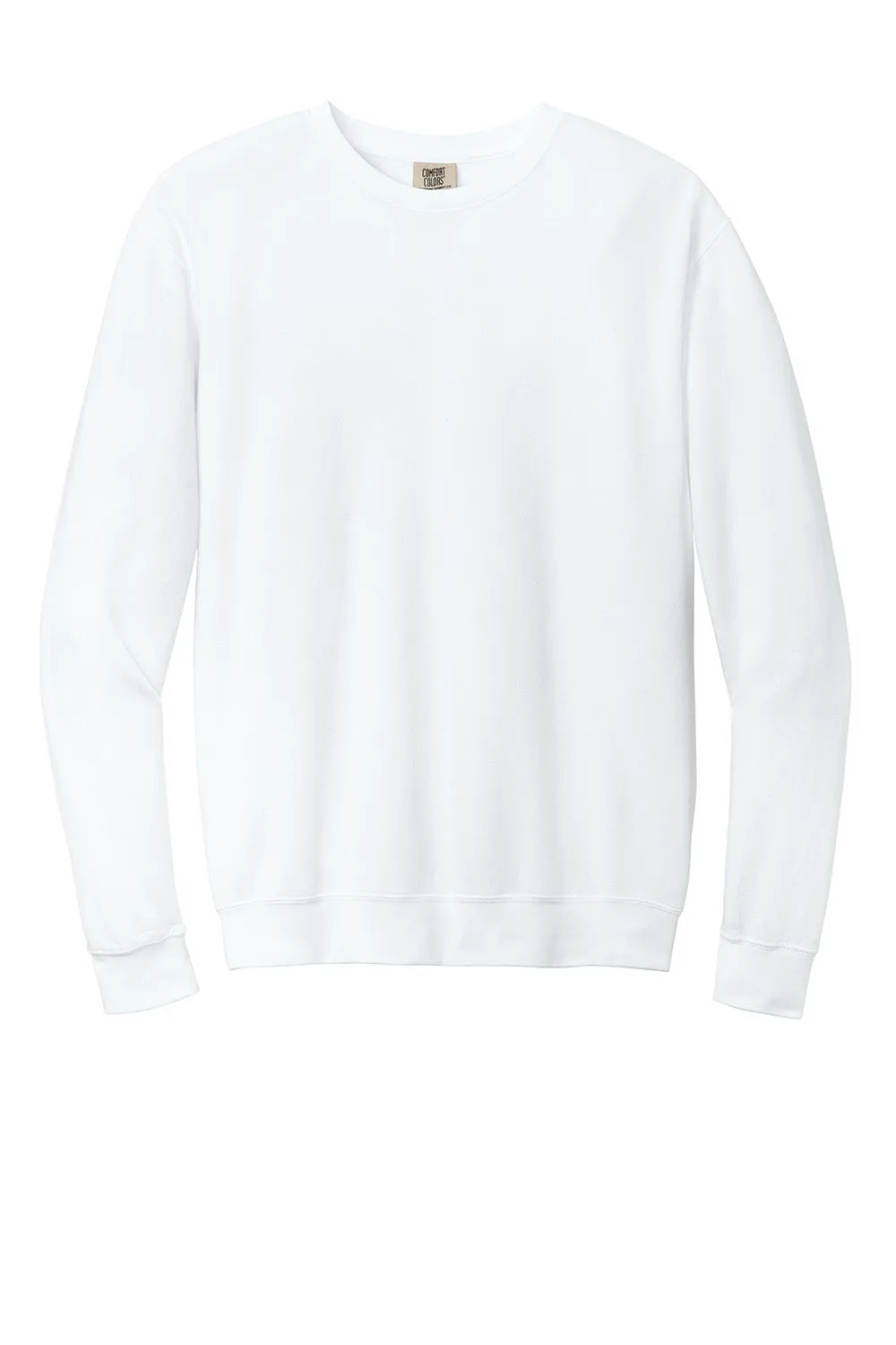 Comfort Colors Mens Garment Dyed Fleece Crewneck Sweatshirt - White