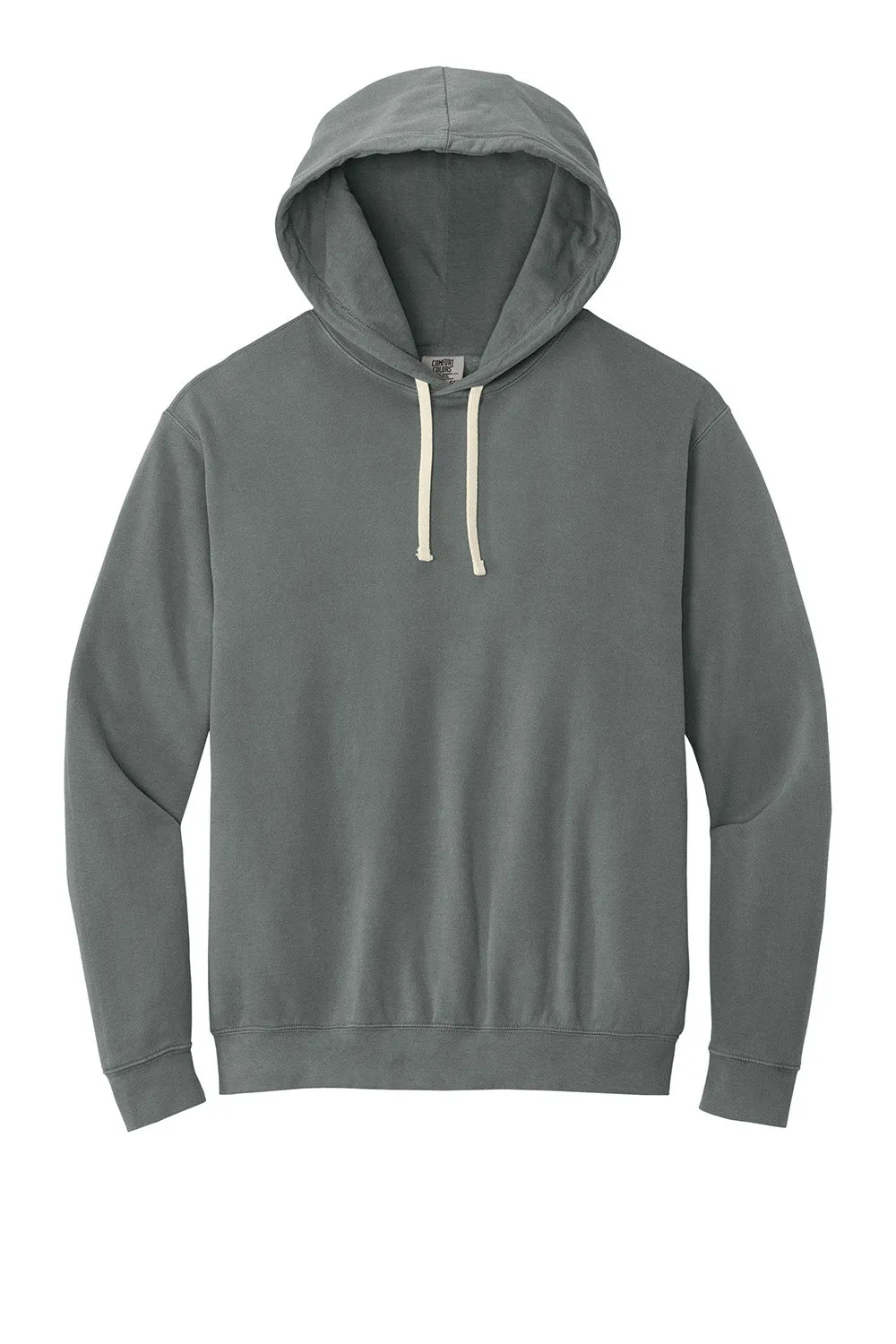 Comfort Colors Mens Garment Dyed Fleece Hooded Sweatshirt Hoodie - Grey