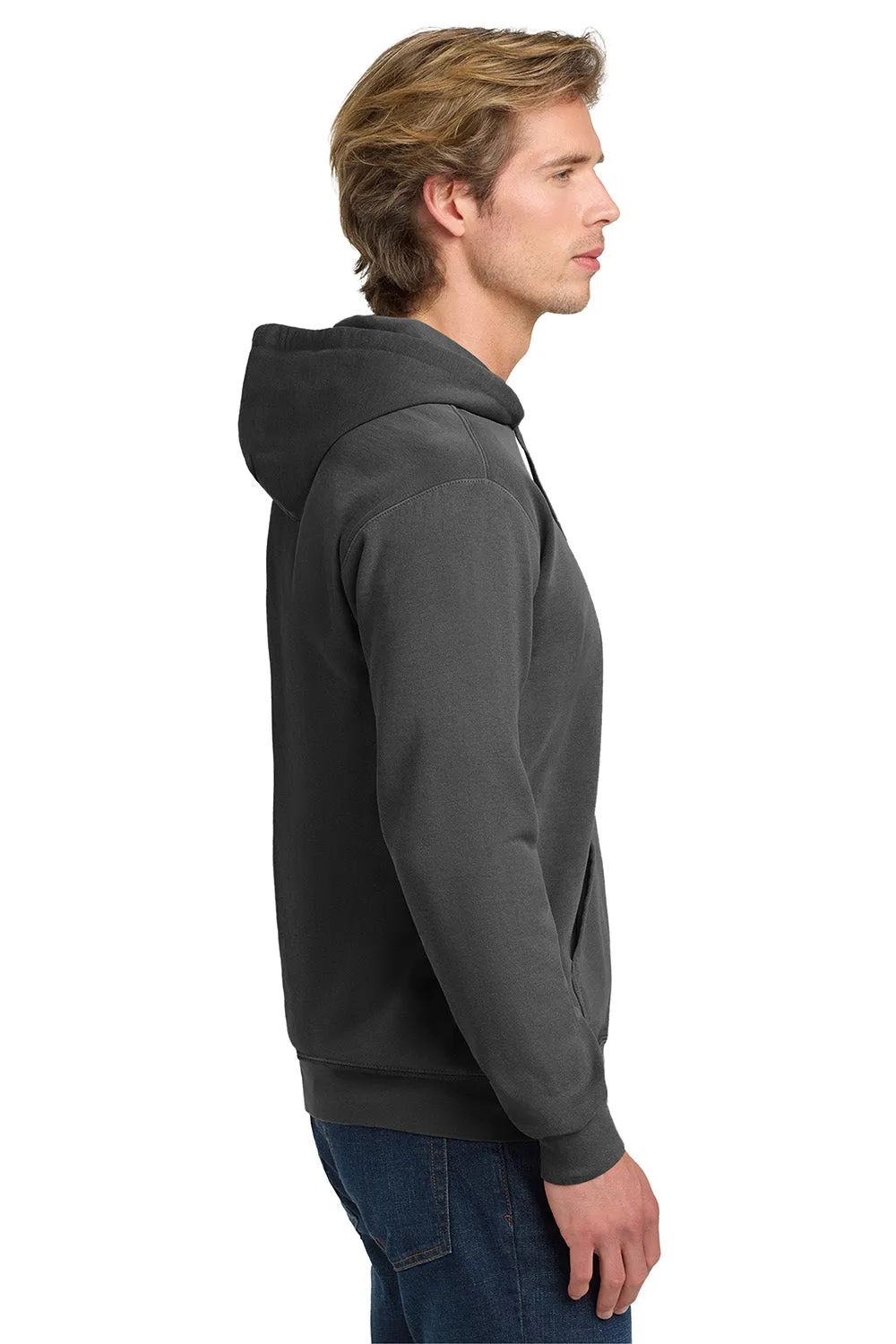 Comfort Colors Mens Hooded Sweatshirt Hoodie w/ Pouch Pocket - Pepper Grey