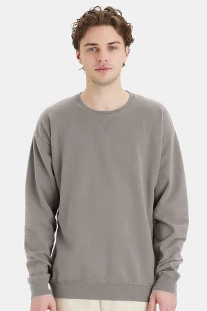 ComfortWash By Hanes Mens Crewneck Sweatshirt - Concrete Grey