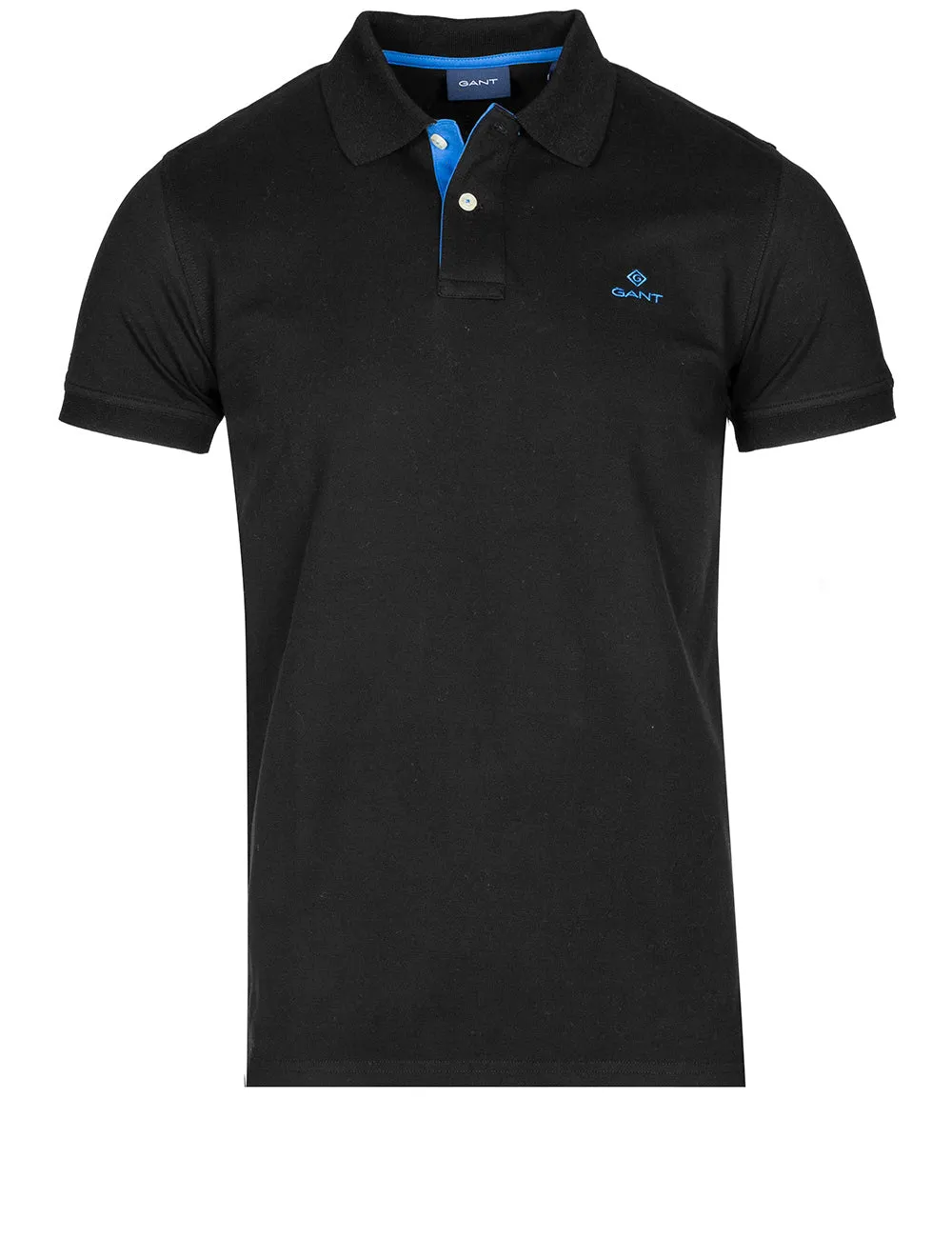 Contrast Collar Piqu�� Polo Shirt Black