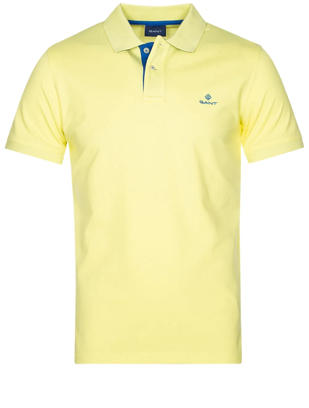 Contrast Collar Piqu�� Polo Shirt Clear Yellow