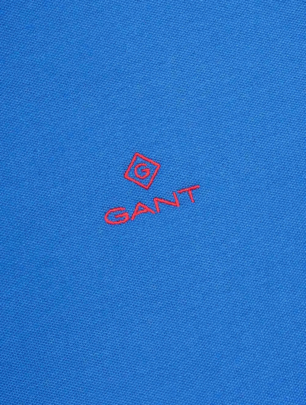 Contrast Collar Piqué Polo Shirt Lapis Blue