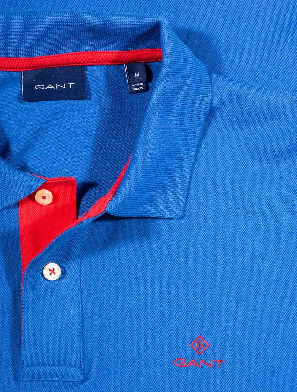 Contrast Collar Piqué Polo Shirt Lapis Blue