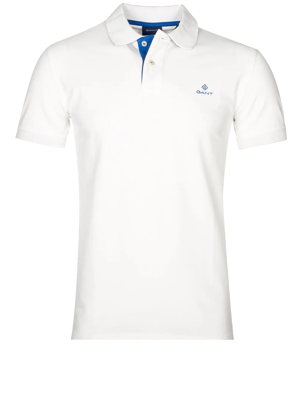 Contrast Collar Pique Short Sleeve Rugger Eggshell