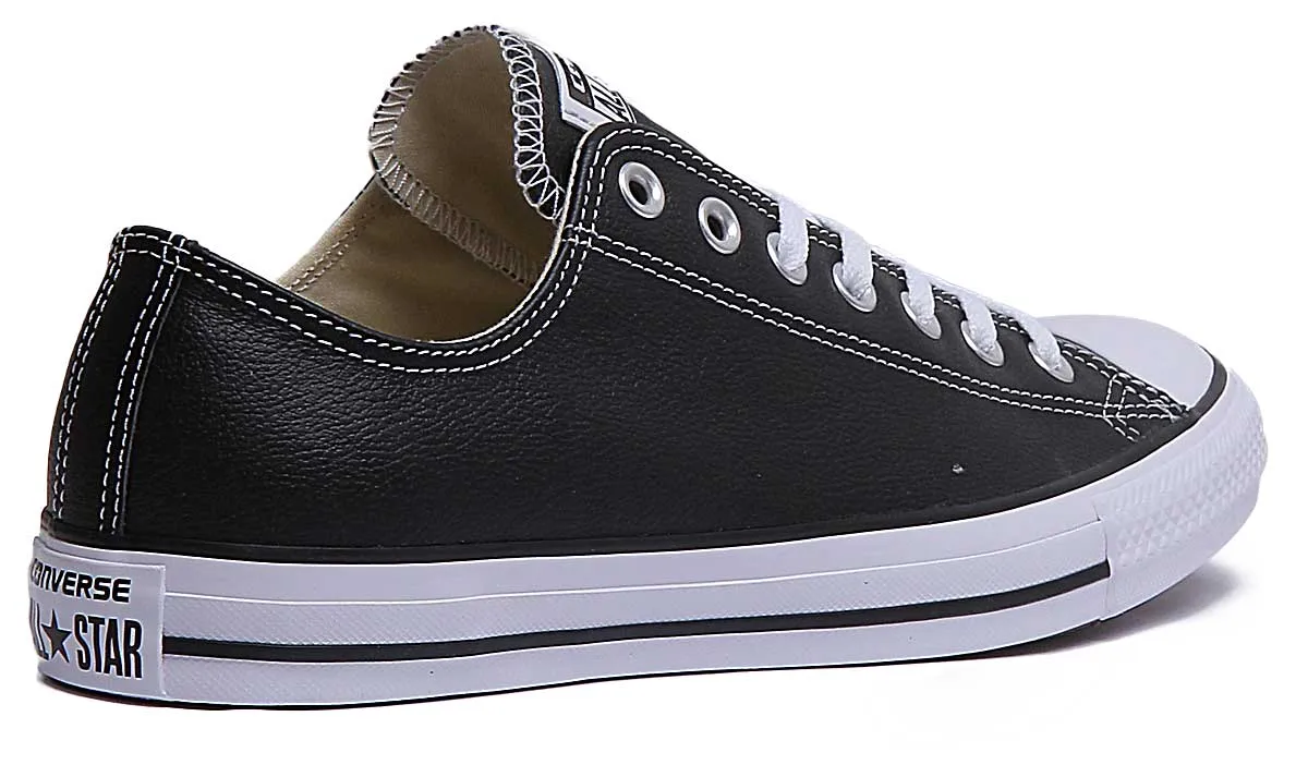 Converse 132174 CT All Star Low Leather Trainer In Black Shoes Converse