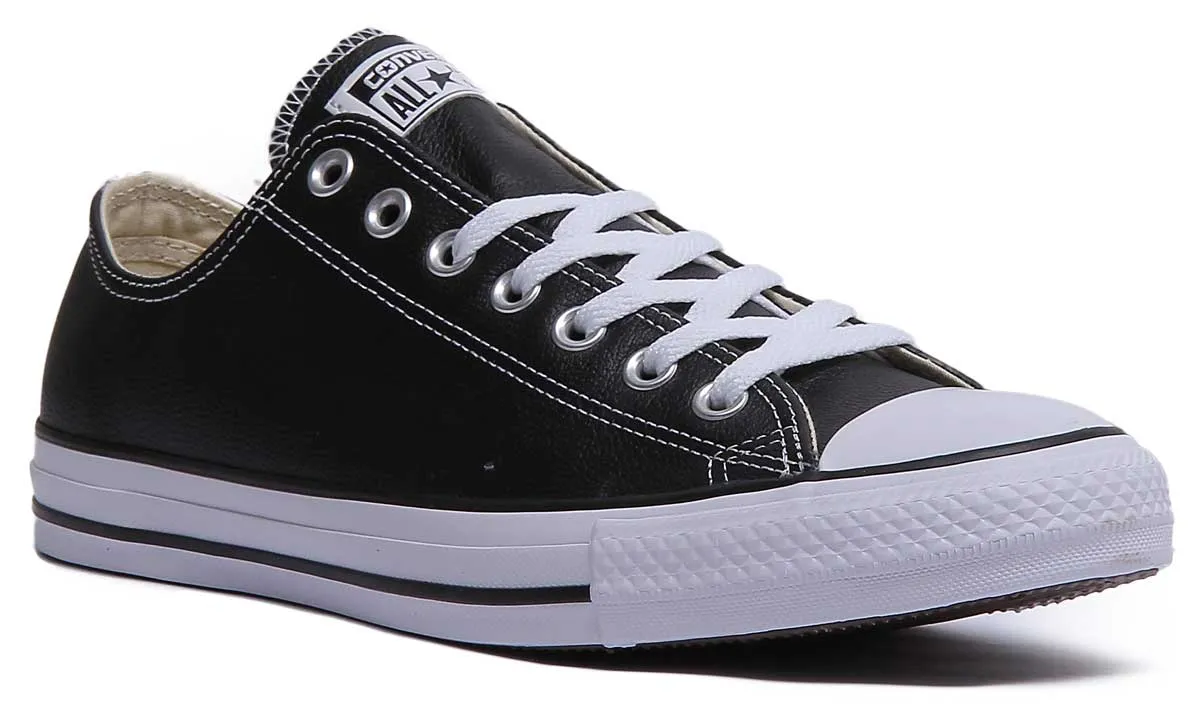 Converse 132174 CT All Star Low Leather Trainer In Black Shoes Converse