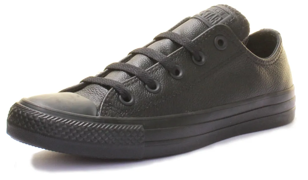 Converse 135253 CT All Star Low Leather Trainer In Black For Unisex Shoes Converse