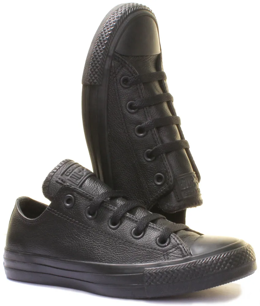 Converse 135253 CT All Star Low Leather Trainer In Black For Unisex Shoes Converse