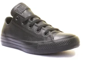 Converse 135253 CT All Star Low Leather Trainer In Black For Unisex Shoes Converse