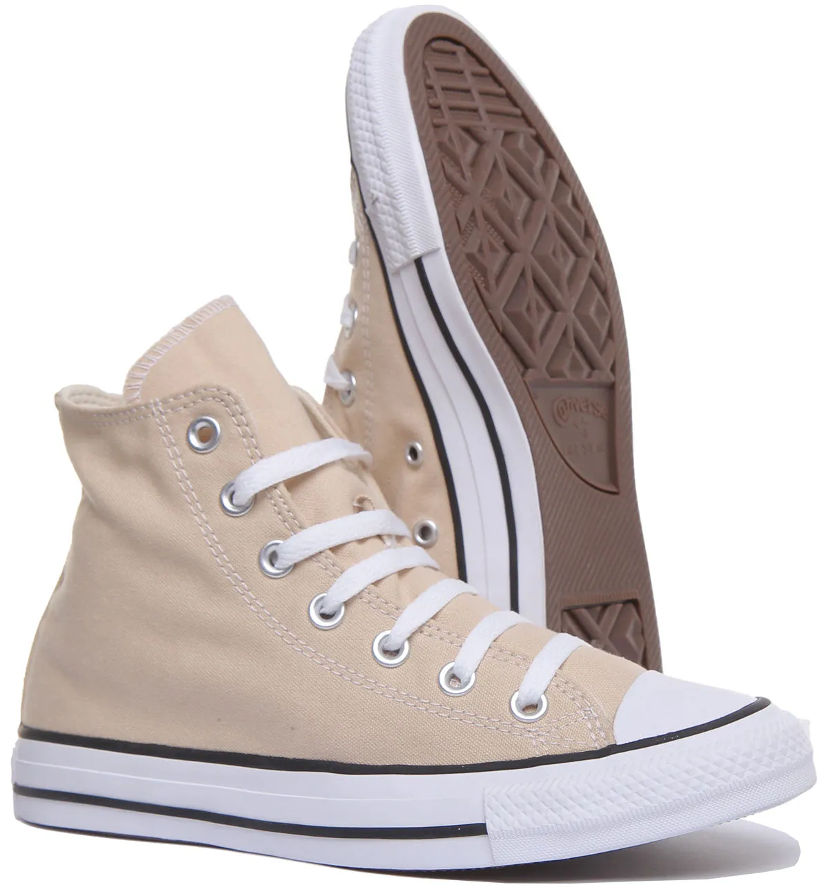 Converse 168575C CT All Star Hi Trainer In Beige For Unisex Shoes Converse