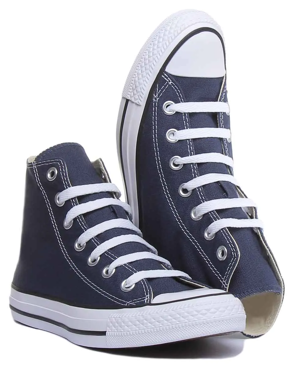 Converse All Star Hi Core Canvas Trainer In Navy White For Unisex Shoes Converse