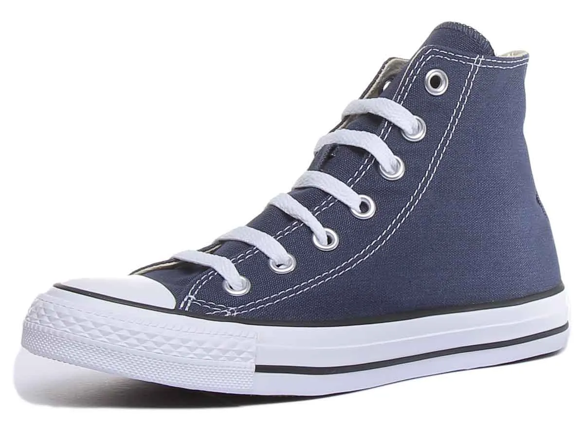 Converse All Star Hi Core Canvas Trainer In Navy White For Unisex Shoes Converse