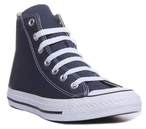 Converse All Star Hi Core Canvas Trainer In Navy White For Unisex Shoes Converse