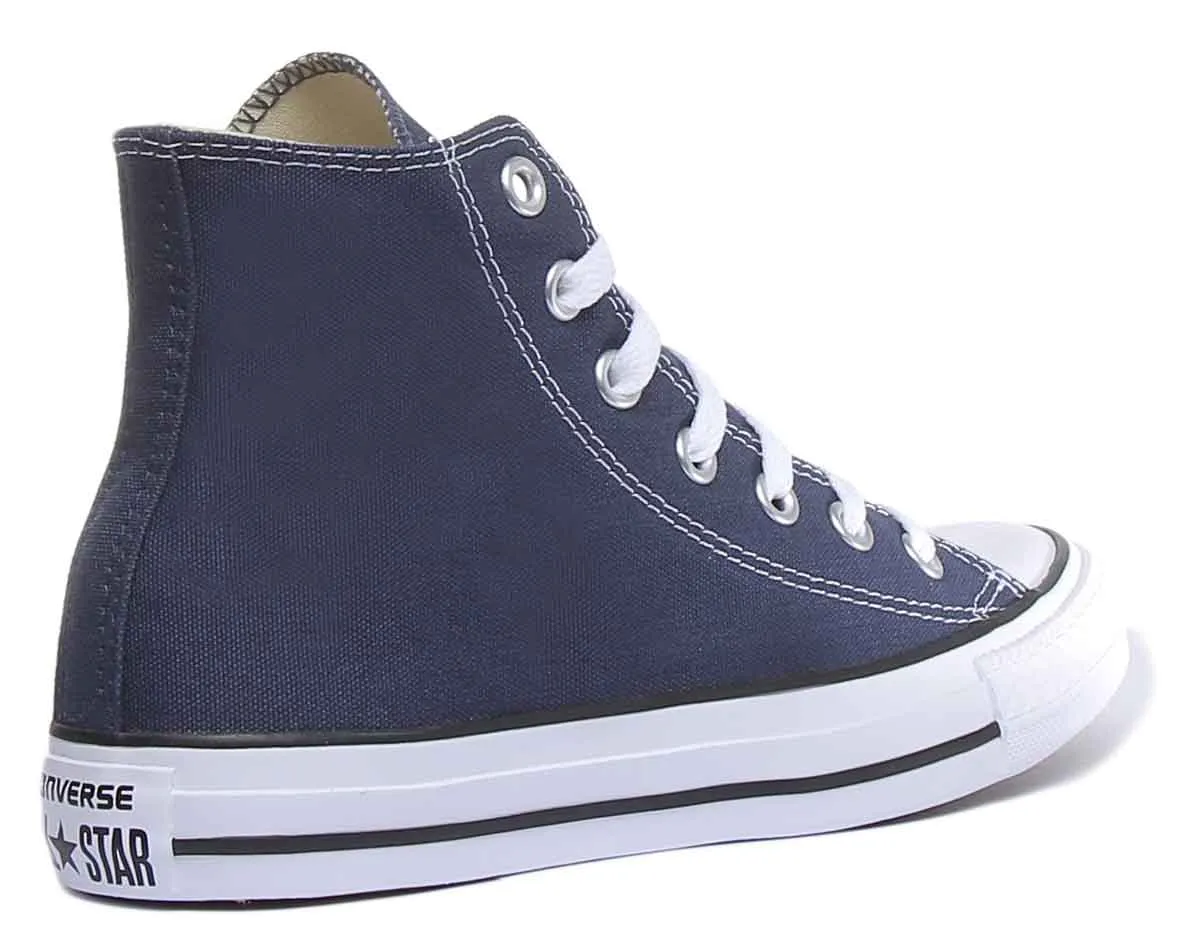 Converse All Star Hi Core Canvas Trainer In Navy White For Unisex Shoes Converse