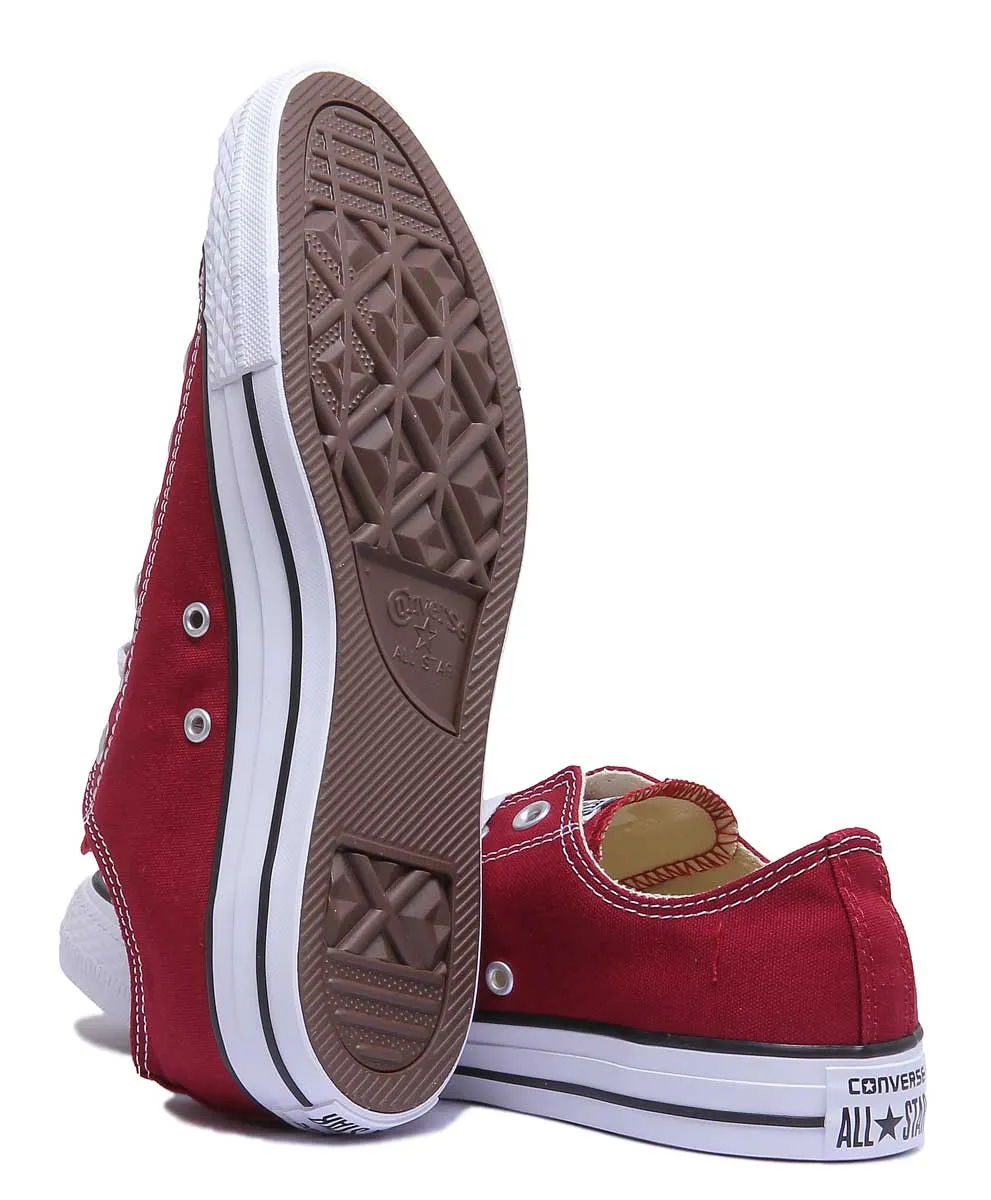 Converse M9691 All Star Low Trainer In Maroon Shoes Converse