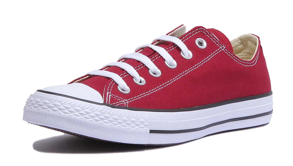 Converse M9691 All Star Low Trainer In Maroon Shoes Converse
