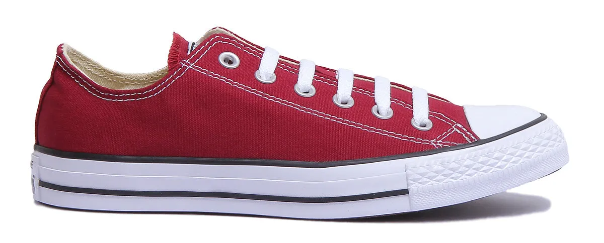 Converse M9691 All Star Low Trainer In Maroon Shoes Converse
