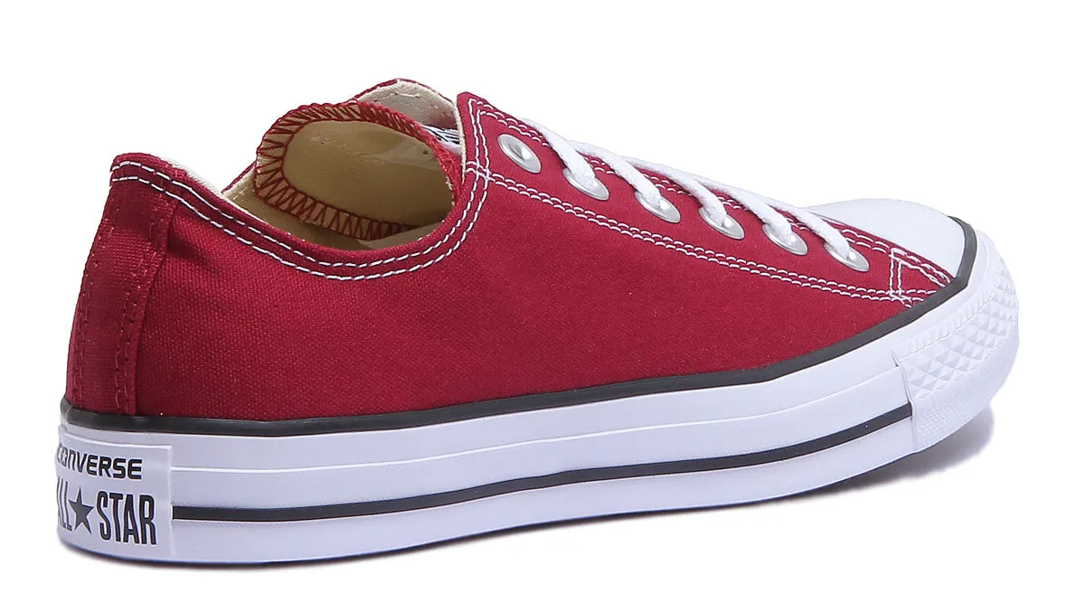 Converse M9691 All Star Low Trainer In Maroon Shoes Converse