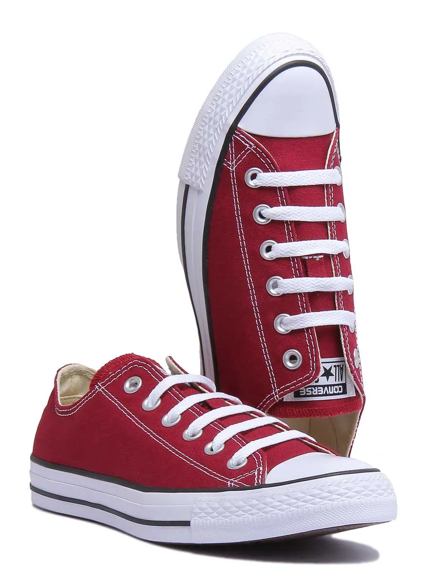Converse M9691 All Star Low Trainer In Maroon Shoes Converse