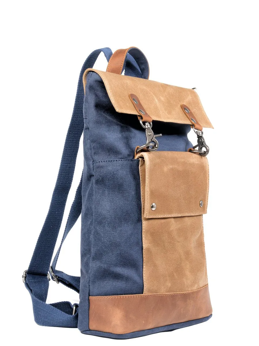 Cool Canvas Leather Mens Womens British 14'' Style College Computer Backpack Travel Backpack for Men