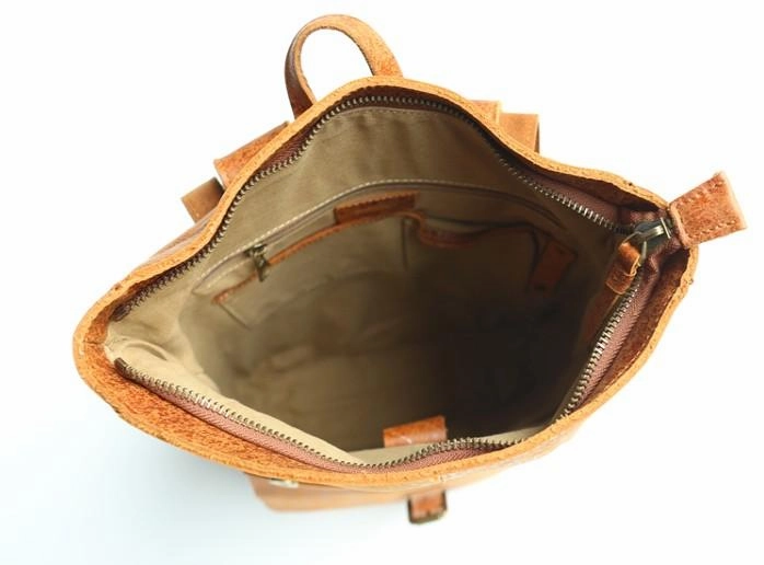 Cool Leather Mens Backpack Travel Backpacks Vintage Laptop Backpack for men