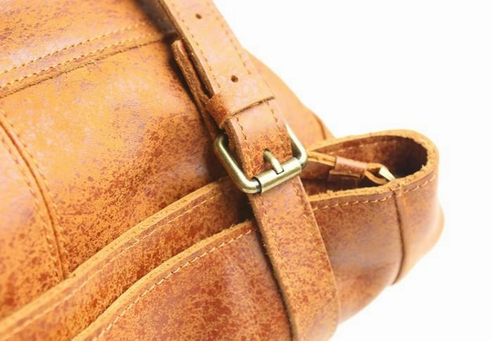 Cool Leather Mens Backpack Travel Backpacks Vintage Laptop Backpack for men