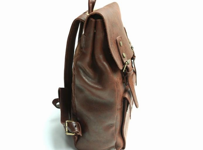 Cool Leather Mens Backpacks Travel Backpack Vintage Laptop Backpack for men